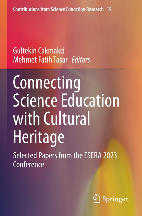 „Contributions from Science Education Research 15“ steht in kleiner Schrift oben. Der Hintergrund ist abstrakt bunt.