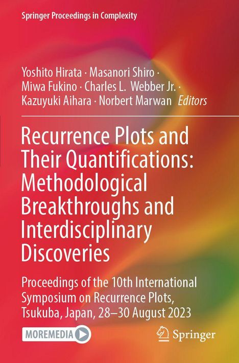 Titel: "Recurrence Plots and Their Quantifications". Autoren: Yoshito Hirata, Masanori Shiro und weitere. Hintergrund: bunte Farbverläufe.