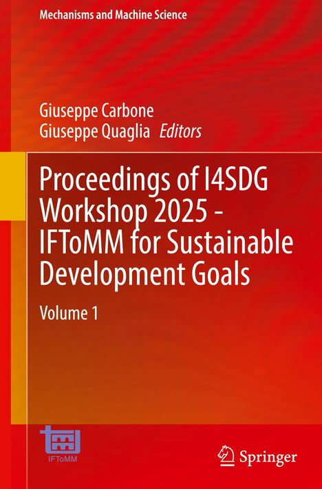 Proceedings of I4SDG Workshop 2025 - IFToMM for Sustainable Development Goals, Buch
