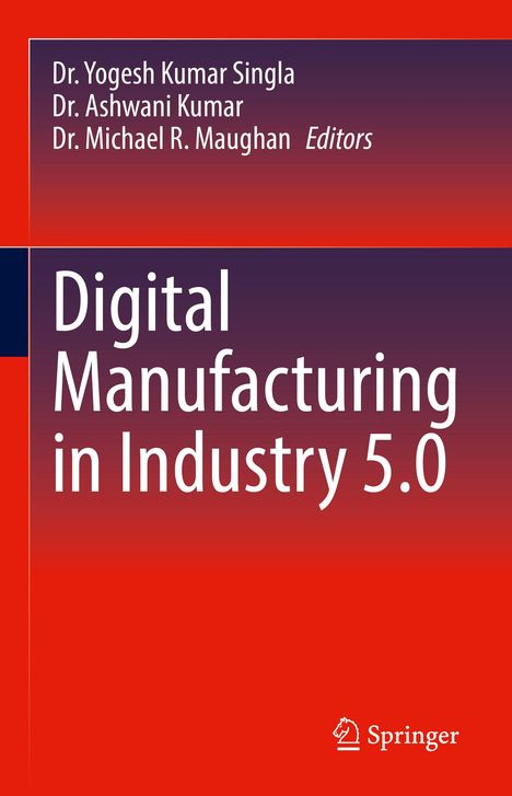 Oben stehen Namen und "Editors". Darunter "Digital Manufacturing in Industry 5.0". Ein Logo unten links.