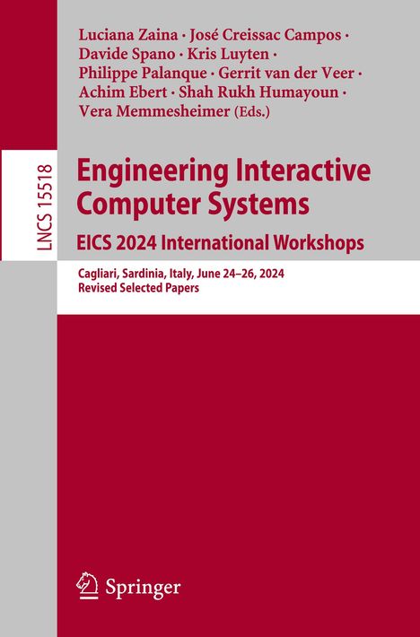 Engineering Interactive Computer Systems. EICS 2024 International Workshops, Buch