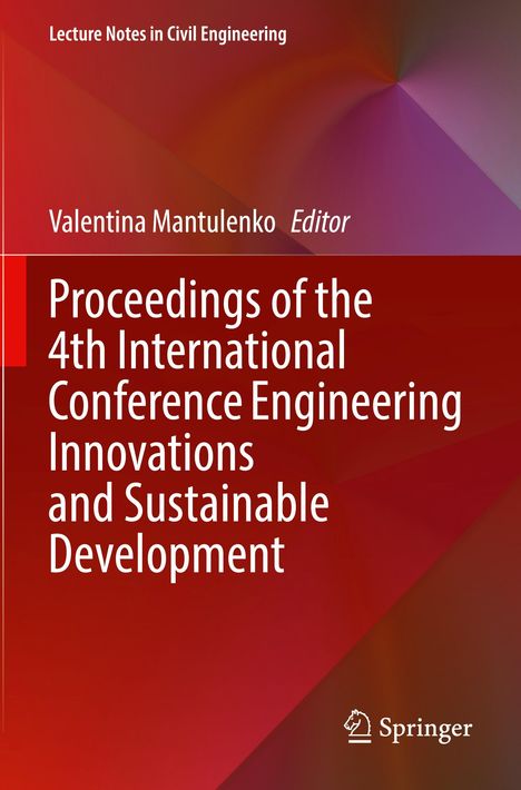„Proceedings of the 4th International Conference Engineering Innovations and Sustainable Development“, roter Hintergrund.