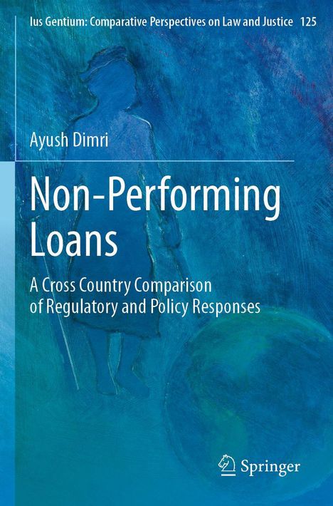 „Non-Performing Loans“, Ayush Dimri. Blauer Hintergrund, schemenhafte Person und Erdkugel, Springer-Logo.