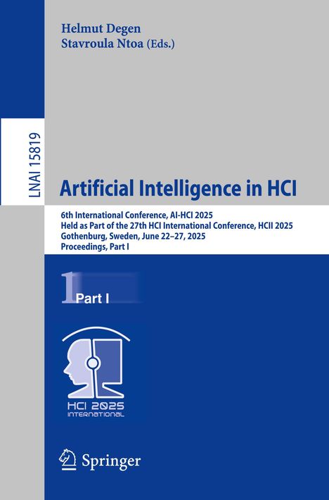 Artificial Intelligence in HCI, Buch