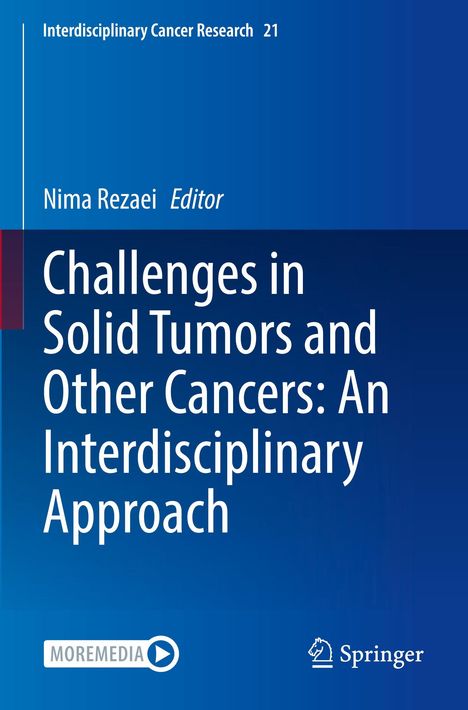 (Text) Challenges in Solid Tumors and Other Cancers: An Interdisciplinary Approach. Logo: Springer unten rechts.