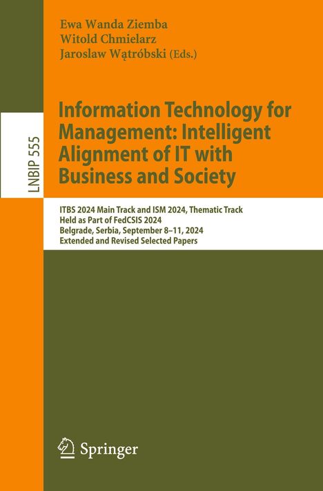 Information Technology for Management: Intelligent Alignment of IT with Business and Society, Buch