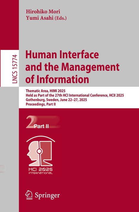 Human Interface and the Management of Information, Buch