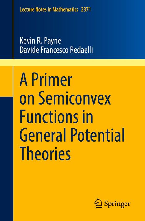 Kevin R. Payne: A Primer on Semiconvex Functions in General Potential Theories, Buch