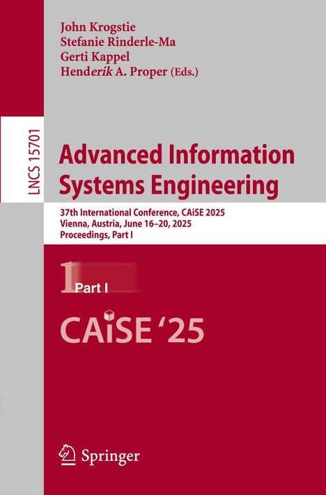Advanced Information Systems Engineering, Buch