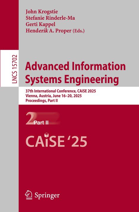 Advanced Information Systems Engineering, Buch