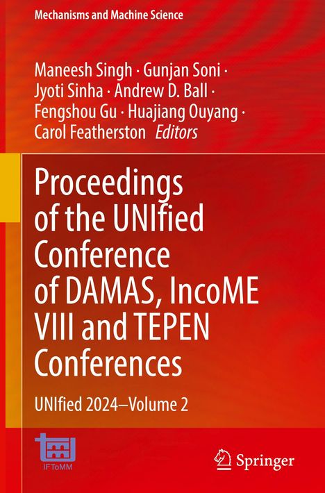 Text: "Proceedings of the UNIified Conference of DAMAS, IncoME VIII and TEPEN Conferences." Roter Hintergrund, Springer-Logo.