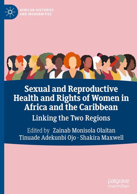 Der Text beschreibt die reproduktiven Rechte von Frauen in Afrika und der Karibik, illustriert mit vielfältigen Frauensilhouetten.