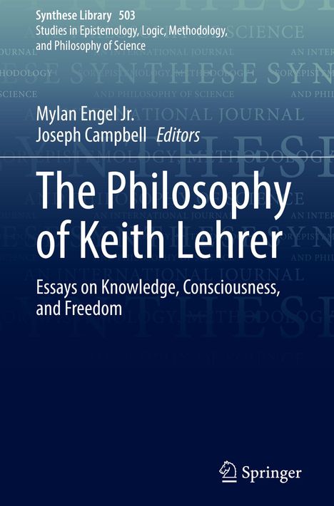 "The Philosophy of Keith Lehrer: Essays on Knowledge, Consciousness, and Freedom" mit blauem Hintergrund, Springer-Logo.