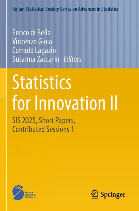 "Statistics for Innovation II," blaue und gelbe Bereiche, SIS-Logo links unten, Springer-Logo rechts unten.