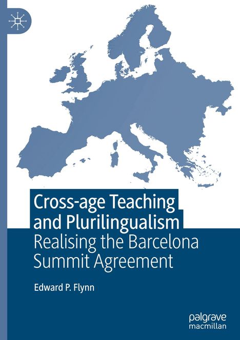 „Cross-age Teaching and Plurilingualism.“ Blau-weiße Karte Europas, links oben ein Logo.