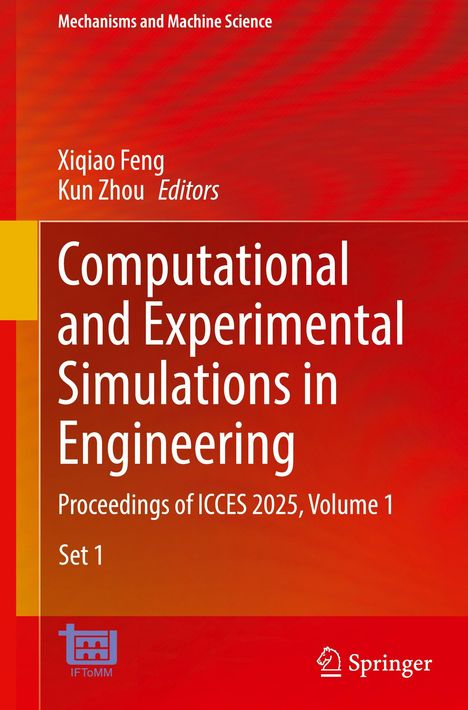 "Computational and Experimental Simulations in Engineering" steht auf einem rot-orangen Cover. Es sind Logos abgebildet.