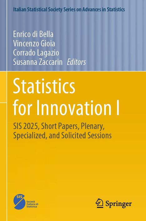 Titel: "Statistics for Innovation I". Namen: Enrico di Bella, Vincenzo Gioia. Unten links ein Logo, unten rechts ein Springer-Logo.