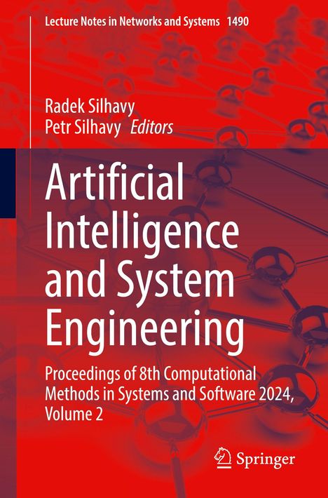 Cover mit Text: "Artificial Intelligence and System Engineering", rote Hintergrundgrafik mit verbundenen Kugeln. Springer-Logo.