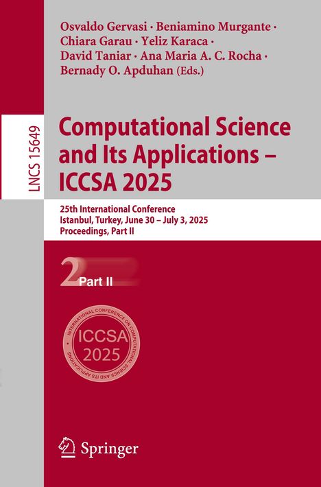 Computational Science and Its Applications - ICCSA 2025, Buch