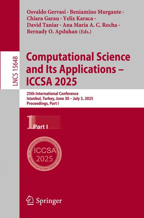 Computational Science and Its Applications - ICCSA 2025, Buch