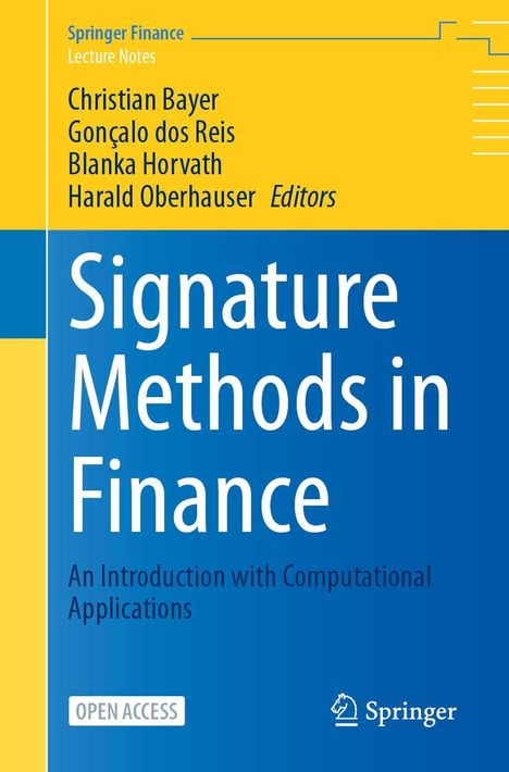 Signature Methods in Finance, Buch