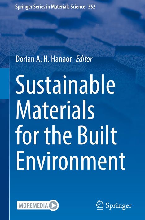 "Sustainable Materials for the Built Environment, Dorian A. H. Hanaor Editor. Blauer Hintergrund mit Springer-Logo."