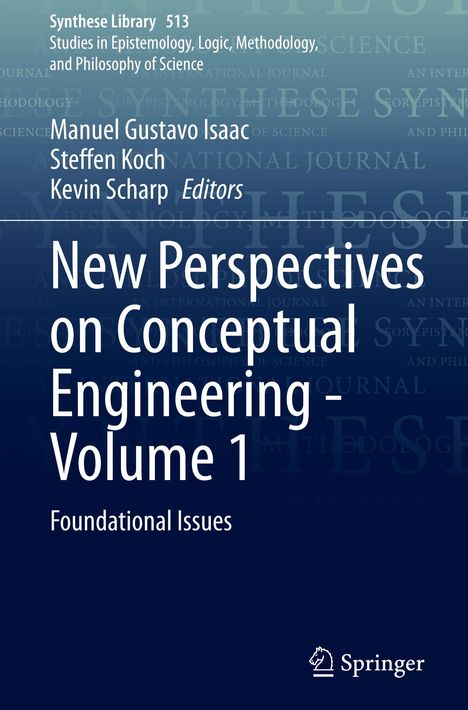 New Perspectives on Conceptual Engineering - Volume 1. Blauer Hintergrund, Springer-Logo unten.