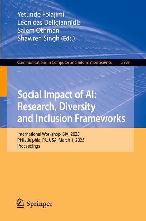 Social Impact of AI: Research, Diversity and Inclusion Frameworks, Buch
