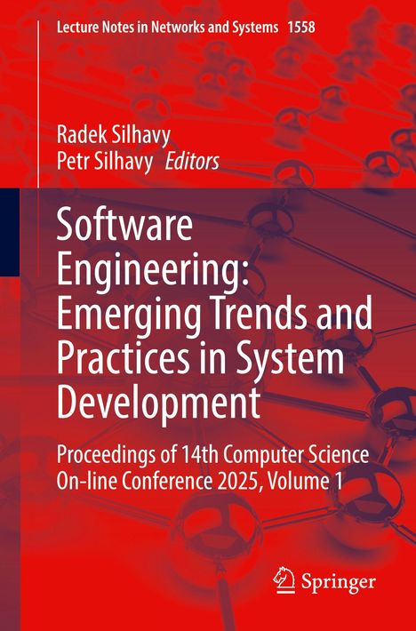Titel: Software Engineering: Emerging Trends and Practices in System Development. Hintergrund: abstrakte Netzstruktur.