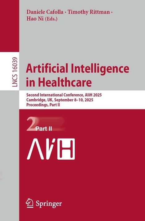Artificial Intelligence in Healthcare, Buch