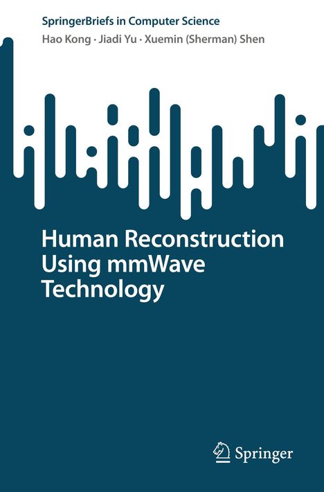 "Human Reconstruction Using mmWave Technology." Blau-weißes Cover mit abstraktem Wellendesign. Springer Logo unten rechts.