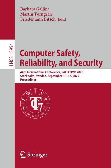 Computer Safety, Reliability, and Security, Buch