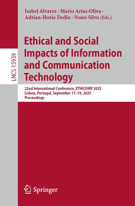 Ethical and Social Impacts of Information and Communication Technology, Buch