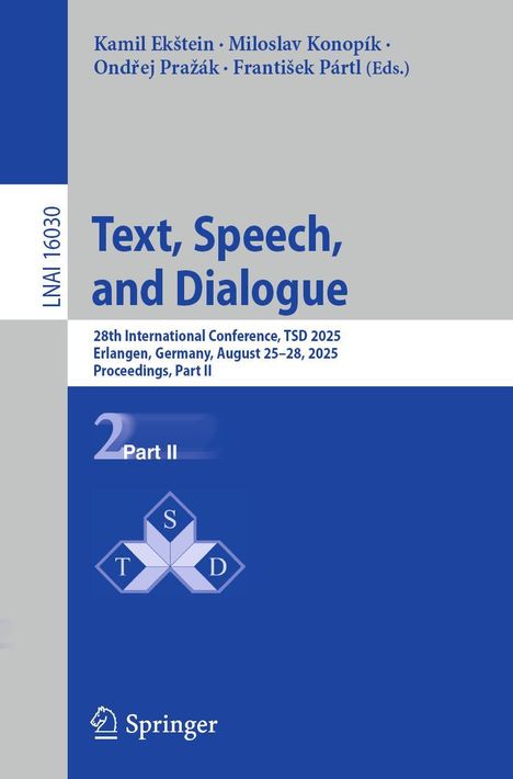 Text, Speech, and Dialogue, Buch