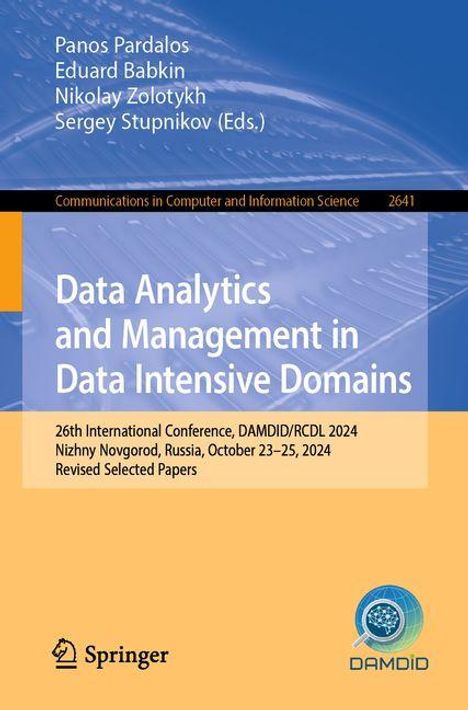Data Analytics and Management in Data Intensive Domains, Buch