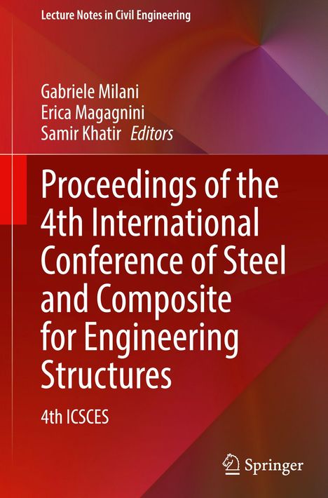 „Proceedings of the 4th International Conference of Steel and Composite for Engineering Structures“. Rotes abstraktes Design.