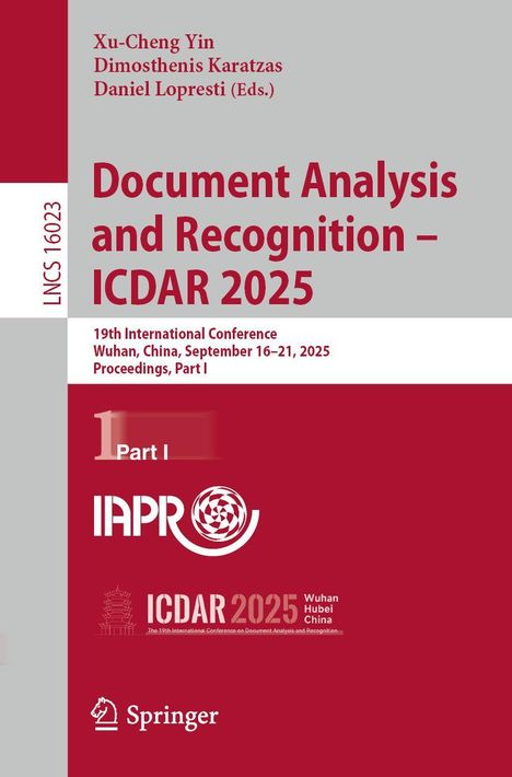 Document Analysis and Recognition - ICDAR 2025, Buch