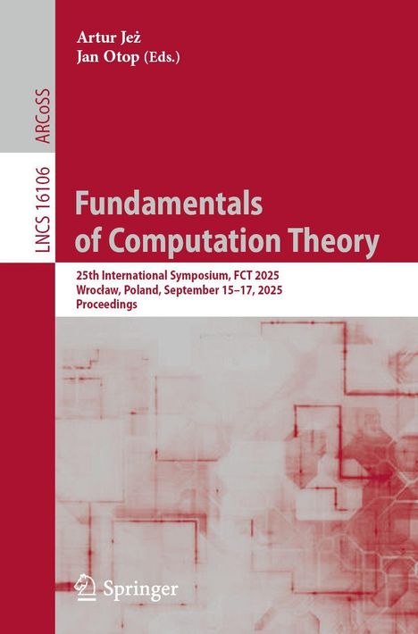 Fundamentals of Computation Theory, Buch