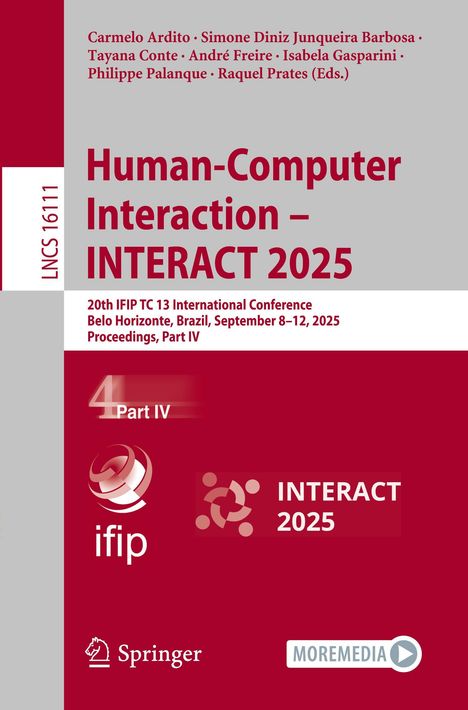 Human-Computer Interaction – INTERACT 2025, 20th IFIP TC 13, Belo Horizonte, Brazil, Sep 8–12. Logos von ifip, INTERACT 2025.