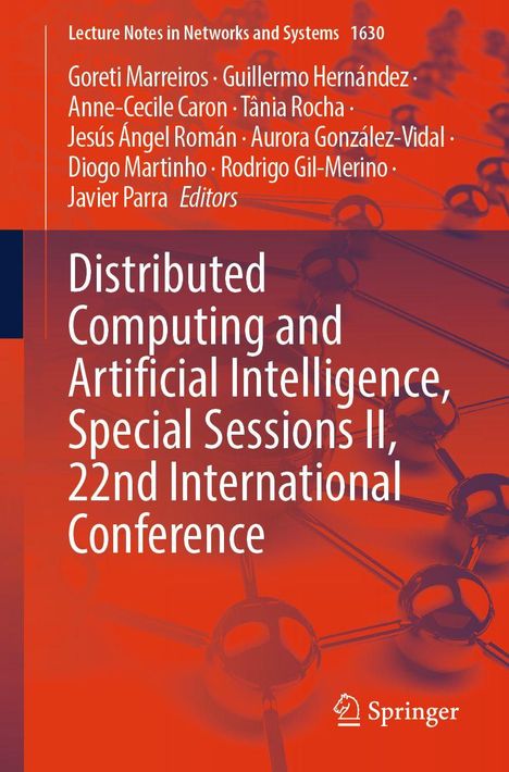 Titel: Distributed Computing and Artificial Intelligence, Special Sessions II, 22nd International Conference. Hintergrund in Rot-Orange.