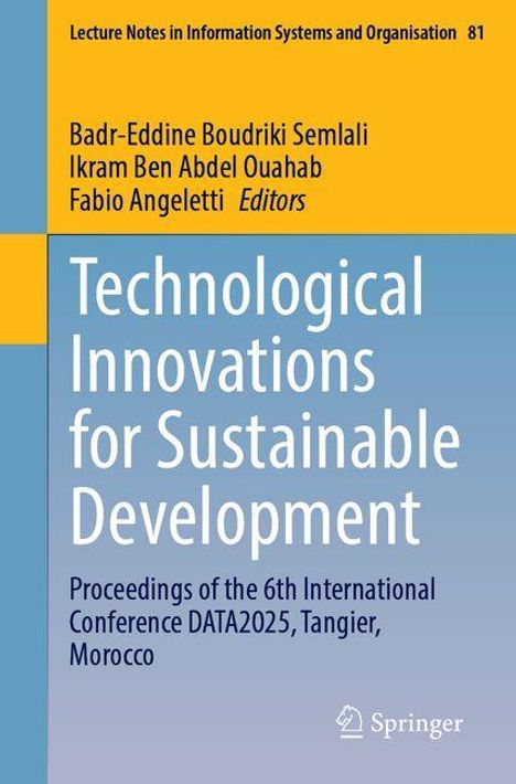 Technological Innovations for Sustainable Development, Buch