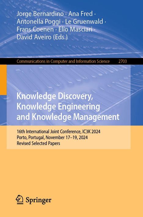 Knowledge Discovery, Knowledge Engineering and Knowledge Management, Buch