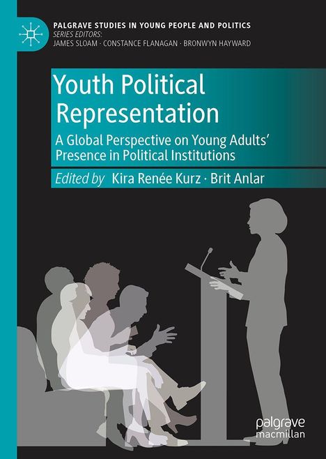„Youth Political Representation“, globaler Blick auf junge Erwachsene in politischen Institutionen. Silhouetten-Debatte.