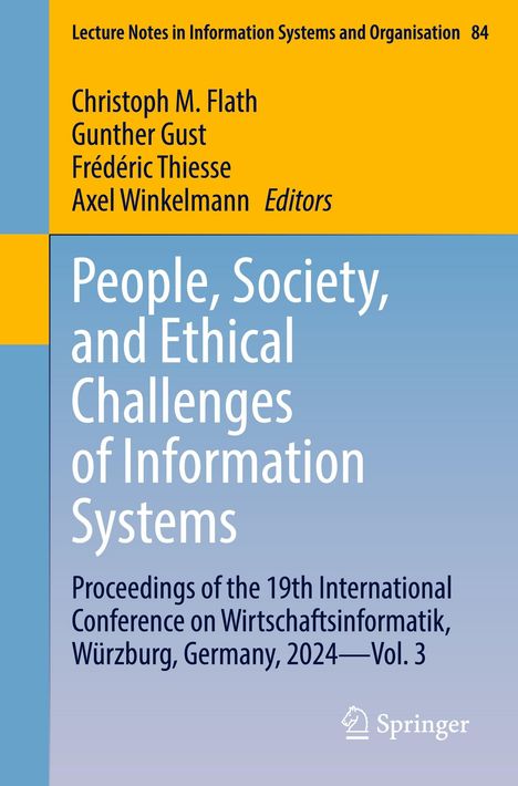 "Buchcover: 'People, Society, and Ethical Challenges of Information Systems', Proceedings der 19. Internationalen Konferenz."