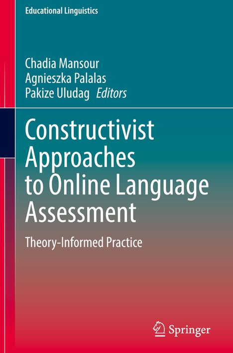 Titel: "Constructivist Approaches to Online Language Assessment". Türkis-rot mit Springer-Logo unten rechts.