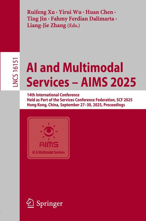 „AI and Multimodal Services – AIMS 2025, Hong Kong, September 27–30, 2025. Logo mit Auge und Sonnelementen.“