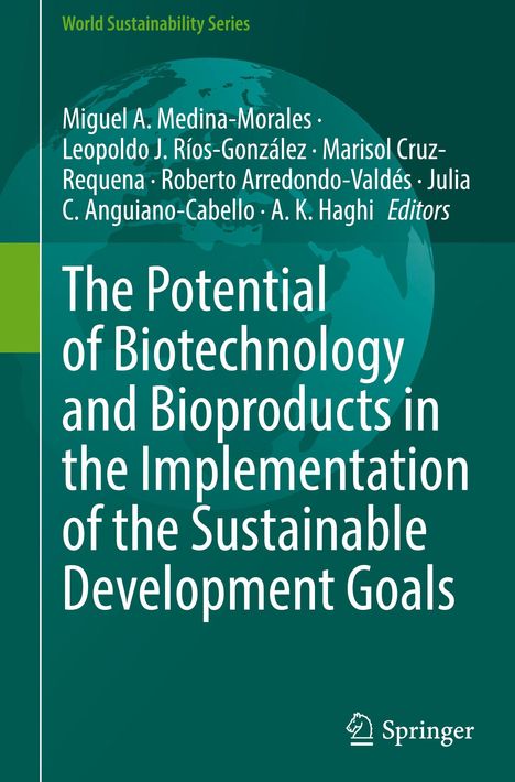 Titel: The Potential of Biotechnology and Bioproducts... Hintergrund: Globus, Grün. Logo: Springer.