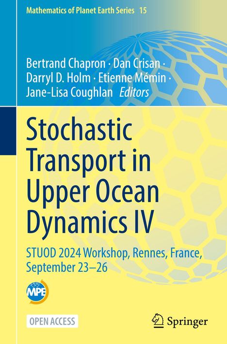Buchtitel: "Stochastic Transport in Upper Ocean Dynamics IV"; Workshop, Rennes, September 23–26; gelbes und blaues Design.