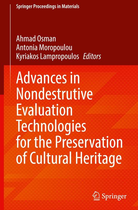 Titel: "Advances in Nondestructive Evaluation Technologies for the Preservation of Cultural Heritage". Roter Hintergrund.