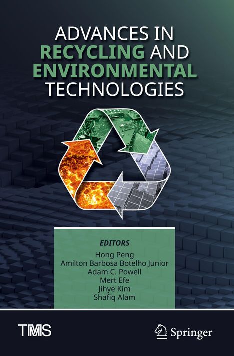 Titel: Advances in Recycling and Environmental Technologies. Unten ein Recycling-Symbol mit thematischen Bildern.
